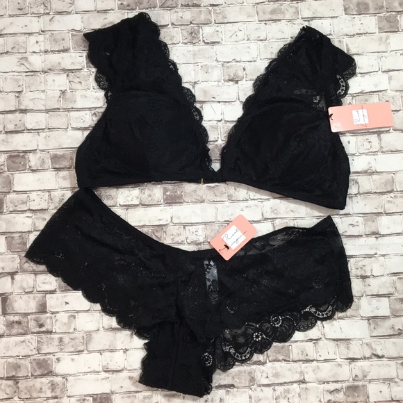 Fashion Nova Other - NWT Black Lace Bra & Panty Set